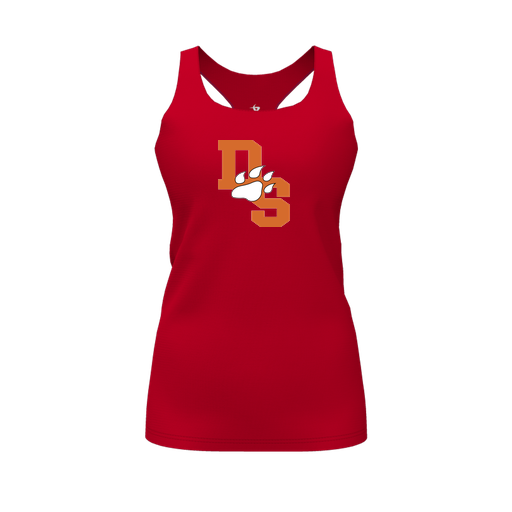 [FT0TRBRD-FYS-LOGO2] Decker Racerback Tank Top (Female Youth S, Red, Logo 2)