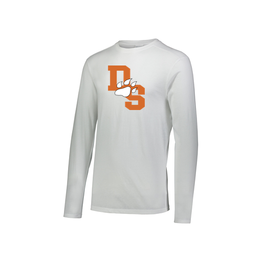 [FTLCUBWH-YS-LOGO2] Decker Youth Tri-Blend T-Shirt - Long Sleeve (Youth S, White, Logo 2)