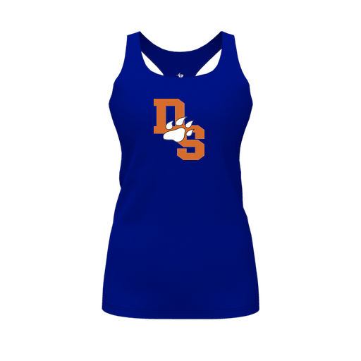 [FT0TRBRY-FYS-LOGO2] Decker Racerback Tank Top (Female Youth S, Royal, Logo 2)