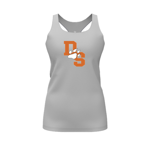 [FT0TRBGY-FYS-LOGO2] Decker Racerback Tank Top (Female Youth S, Gray, Logo 2)