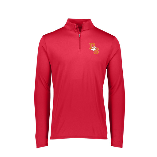 [FTLQFLRD-FAXS-LOGO2] Decker Women's Flex-Lite 1/4 Zip Shirt (Female Adult XS, Red, Logo 2)