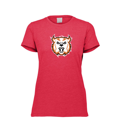 [FTSCUBRD-FAXS-LOGO3] Decker Women's Tri-Blend T-Shirt - Short Sleeve (Female Adult XS, Red, Logo 3)