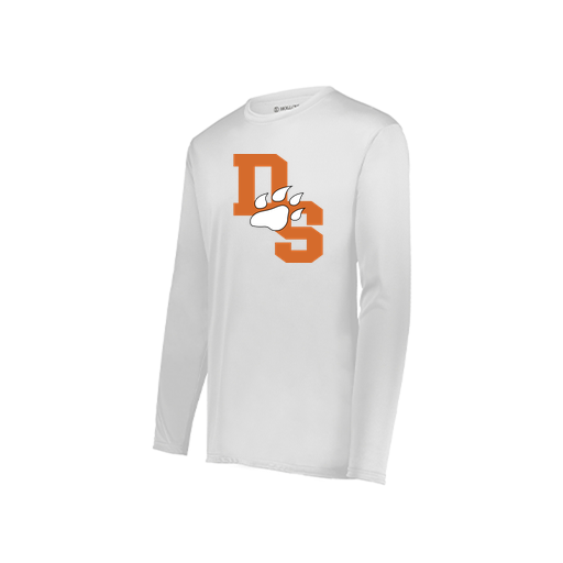 [222822.005.XS-LOGO2] Men's LS Smooth Sport Shirt (Adult XS, White, Logo 2)