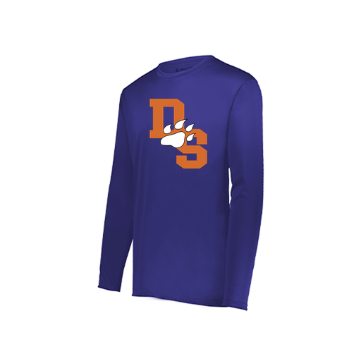 [222822.747.XS-LOGO2] Men's LS Smooth Sport Shirt (Adult XS, Purple, Logo 2)