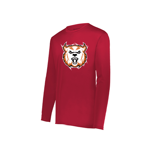 [222822.083.XS-LOGO3] Men's LS Smooth Sport Shirt (Adult XS, Red, Logo 3)