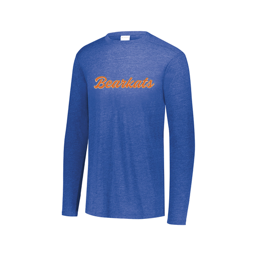 [FTLCUBRY-AXS-LOGO1] Decker Men's Tri-Blend T-Shirt - Long Sleeve (Adult XS, Royal, Logo 1)