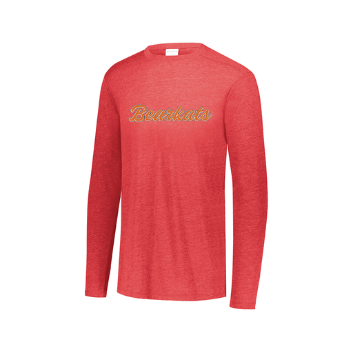 [FTLCUBRD-AXS-LOGO1] Decker Men's Tri-Blend T-Shirt - Long Sleeve (Adult XS, Red, Logo 1)