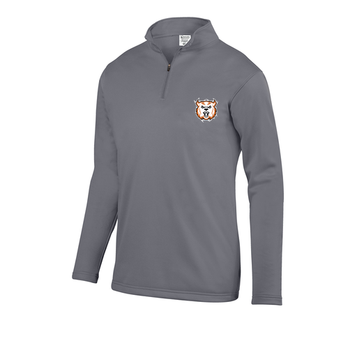 [FOLQFFGY-AS-LOGO3] Decker Men's FlexFleece 1/4 Zip (Adult S, Gray, Logo 3)