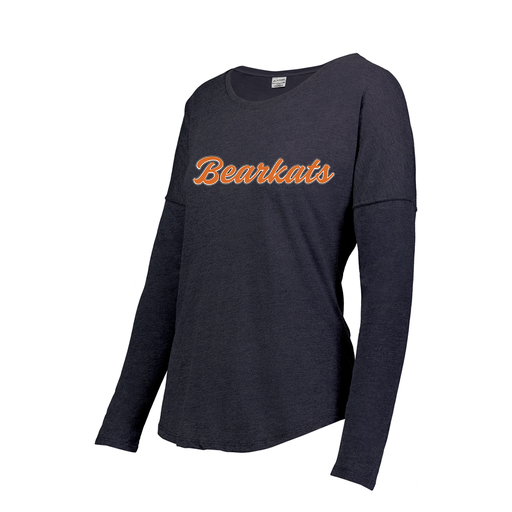 [FTLCUBNV-FAS-LOGO1] Decker Women's Tri-Blend T-Shirt - Long Sleeve (Female Adult S, Navy, Logo 1)