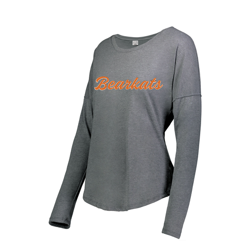 [FTLCUBGY-FAS-LOGO1] Decker Women's Tri-Blend T-Shirt - Long Sleeve (Female Adult S, Gray, Logo 1)